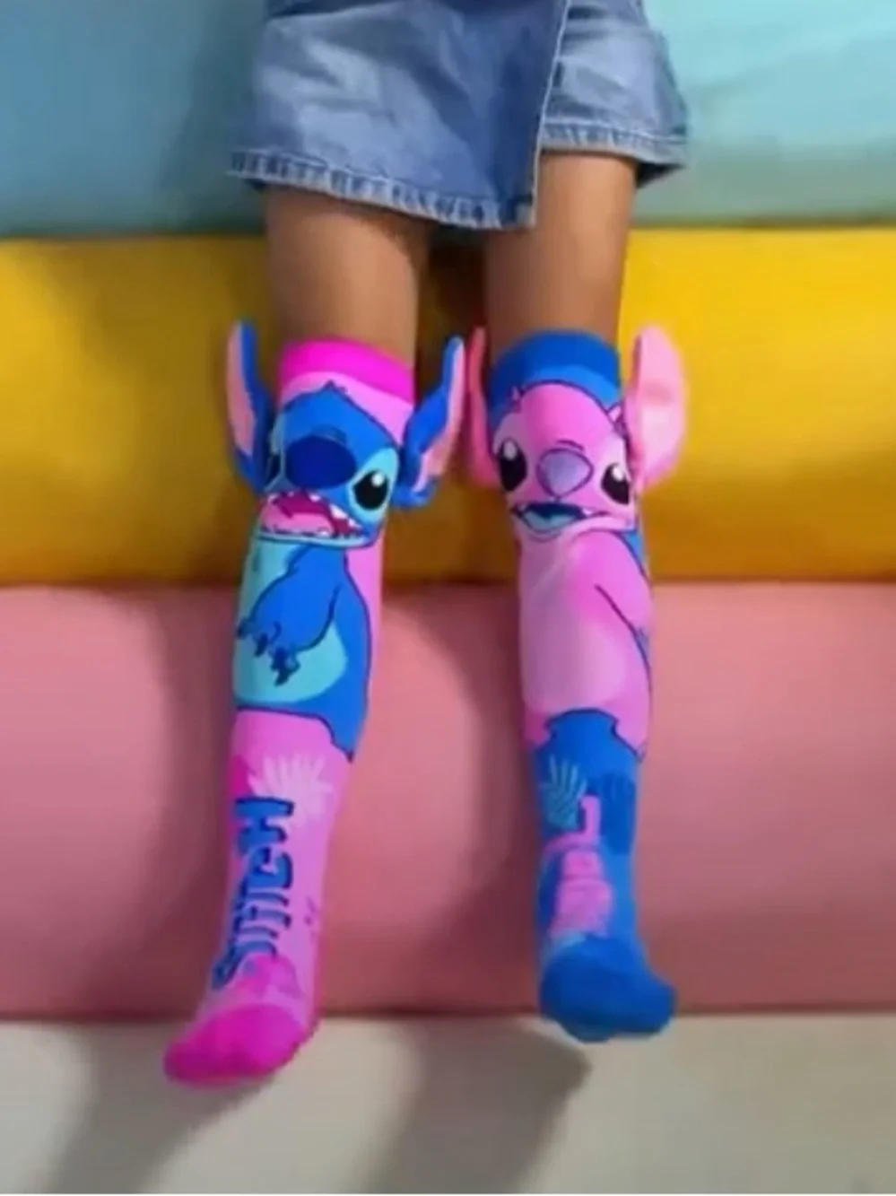 Madmia Disney Lilo & Stitch 3D Knee Socks Big Kids & Adults Festival Harajuku